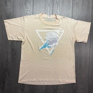Vintage 80s St Kitts Conch Shell Medium T-Shirt Tan Single Tennessee River